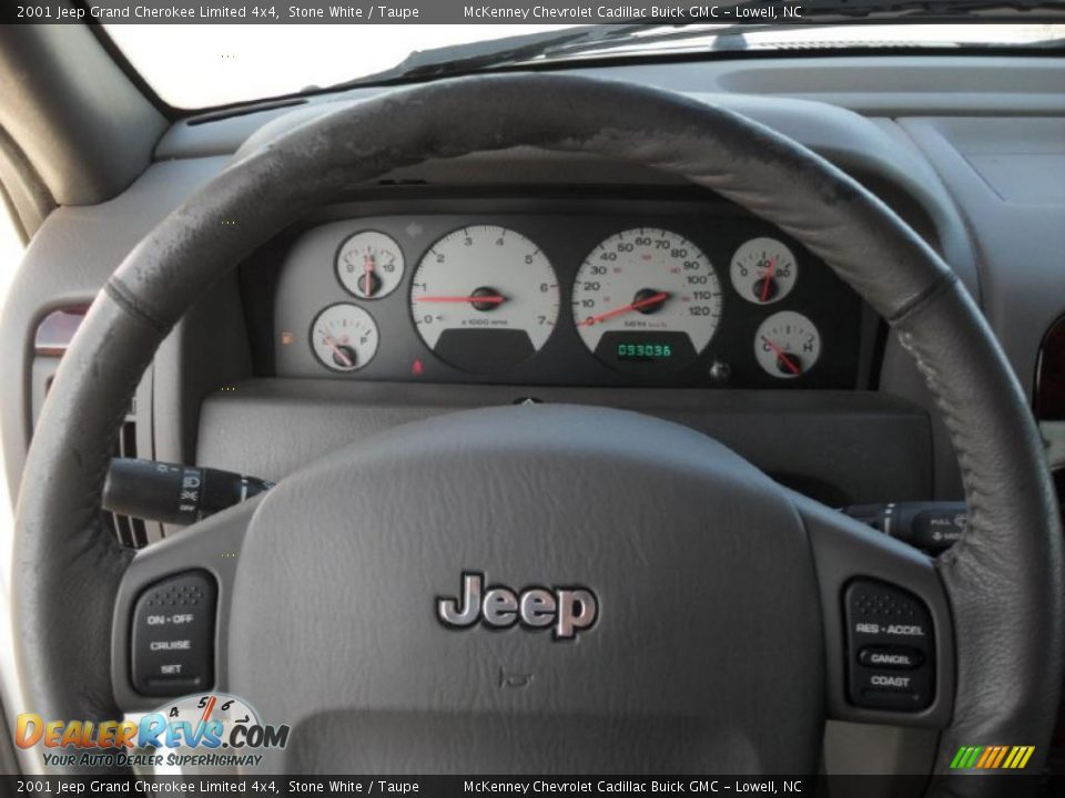 2001 Jeep Grand Cherokee Limited 4x4 Stone White / Taupe Photo #12