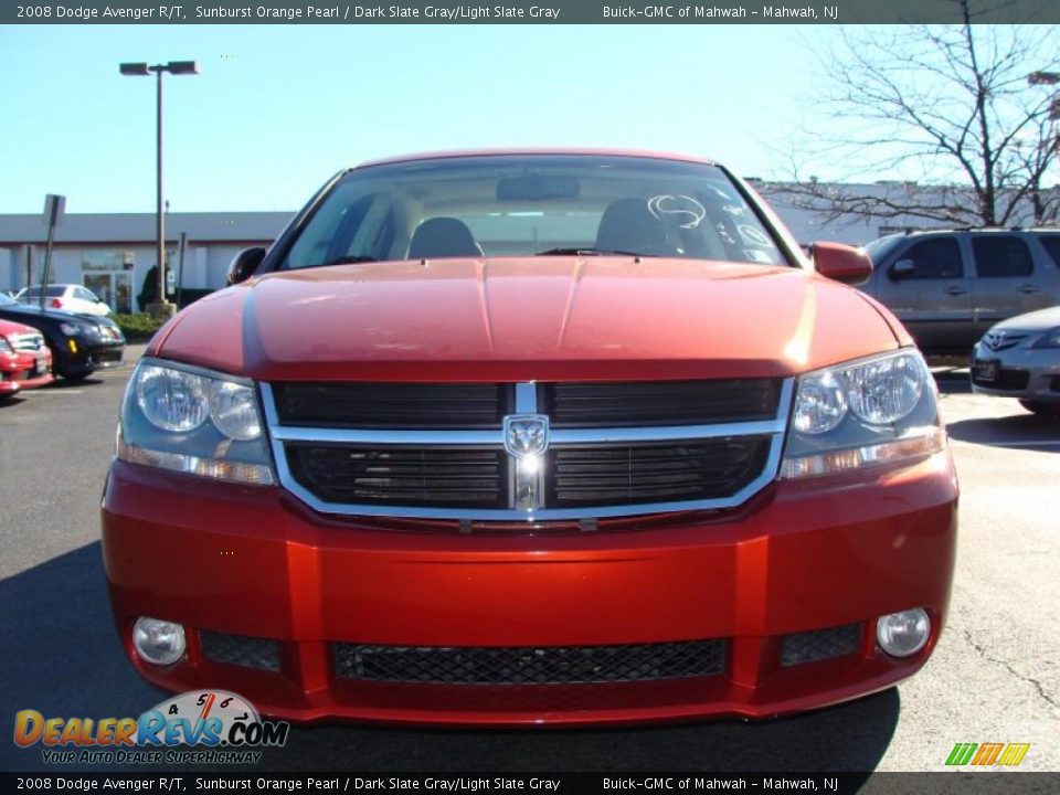 2008 Dodge Avenger R/T Sunburst Orange Pearl / Dark Slate Gray/Light Slate Gray Photo #2