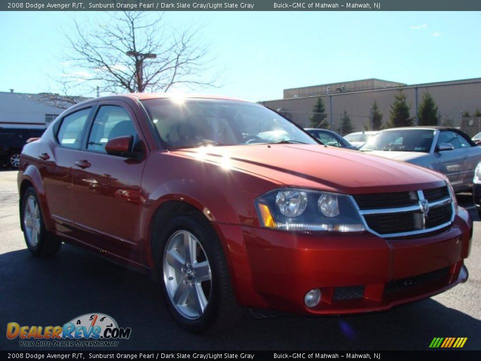 2008 Dodge Avenger R/T Sunburst Orange Pearl / Dark Slate Gray/Light Slate Gray Photo #3