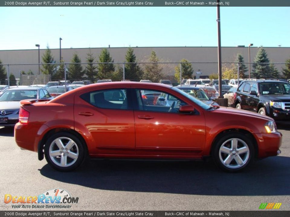 2008 Dodge Avenger R/T Sunburst Orange Pearl / Dark Slate Gray/Light Slate Gray Photo #4