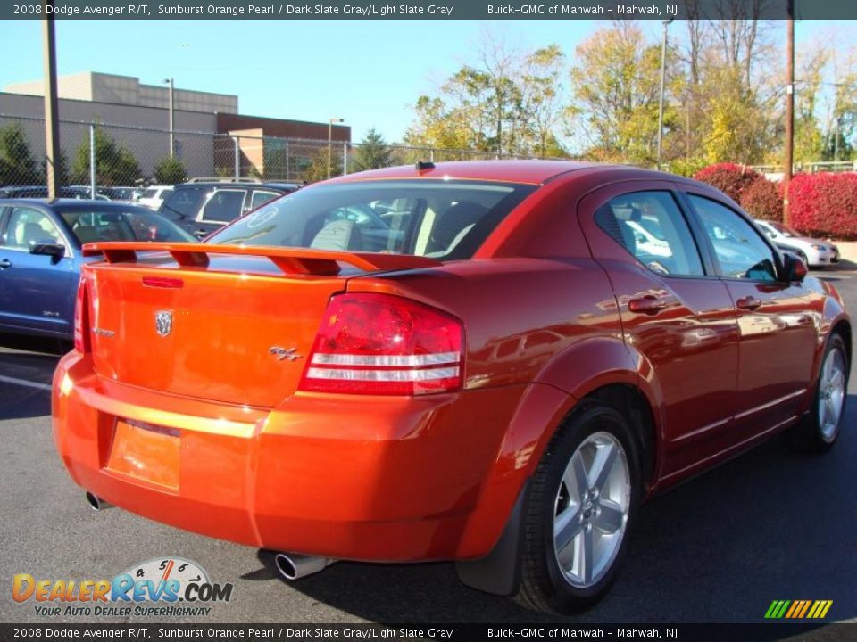 2008 Dodge Avenger R/T Sunburst Orange Pearl / Dark Slate Gray/Light Slate Gray Photo #5