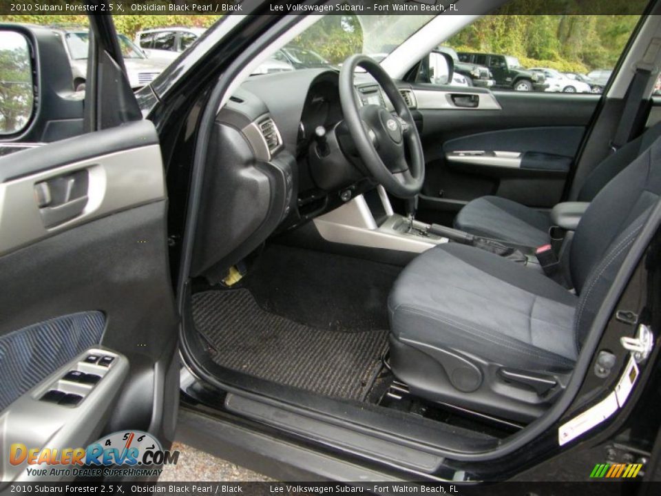Black Interior - 2010 Subaru Forester 2.5 X Photo #12