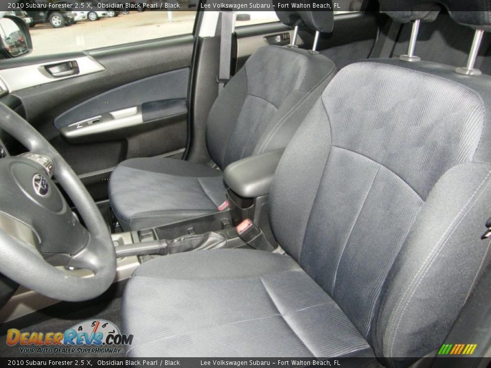 Black Interior - 2010 Subaru Forester 2.5 X Photo #13