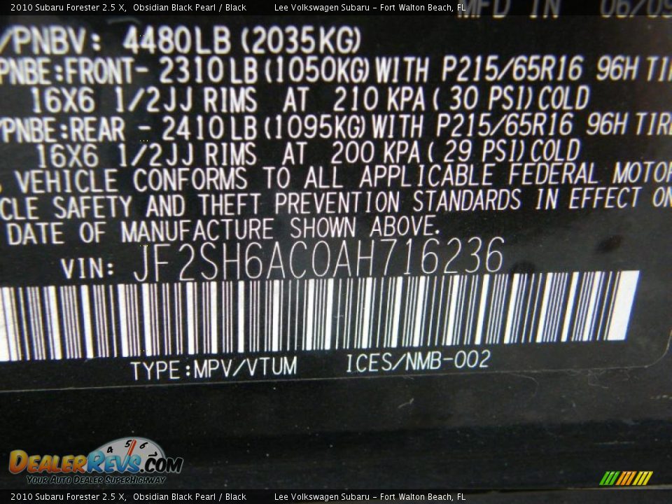 2010 Subaru Forester 2.5 X Obsidian Black Pearl / Black Photo #28