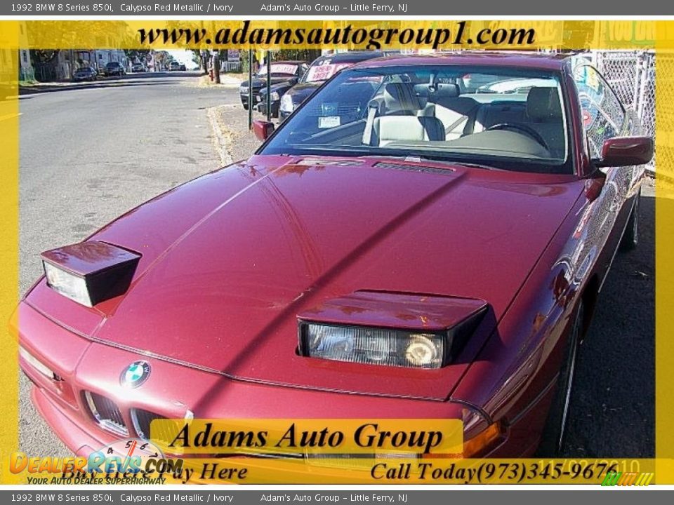 1992 BMW 8 Series 850i Calypso Red Metallic / Ivory Photo #1