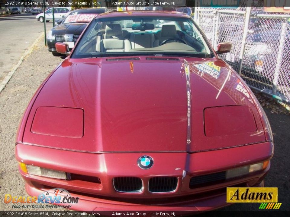 1992 BMW 8 Series 850i Calypso Red Metallic / Ivory Photo #5