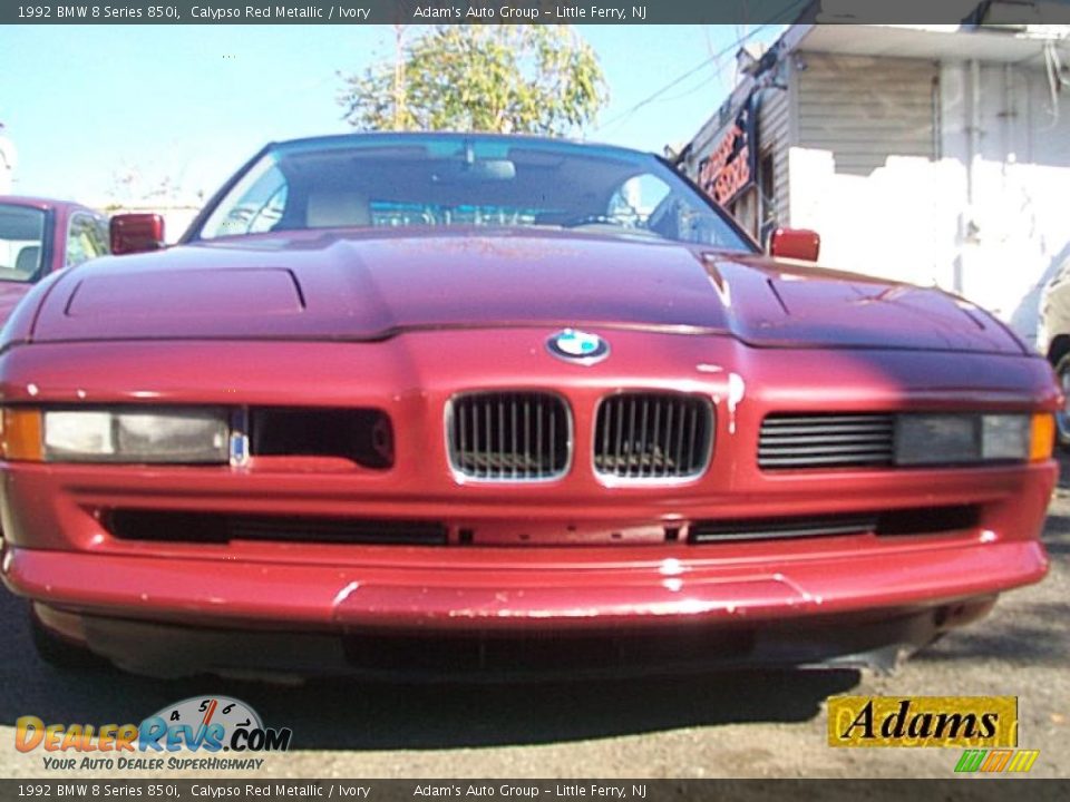 1992 BMW 8 Series 850i Calypso Red Metallic / Ivory Photo #6