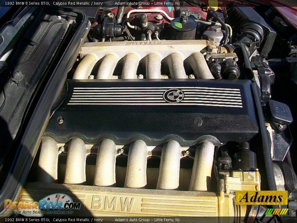 1992 BMW 8 Series 850i 5.0 Liter SOHC 24-Valve V12 Engine Photo #9