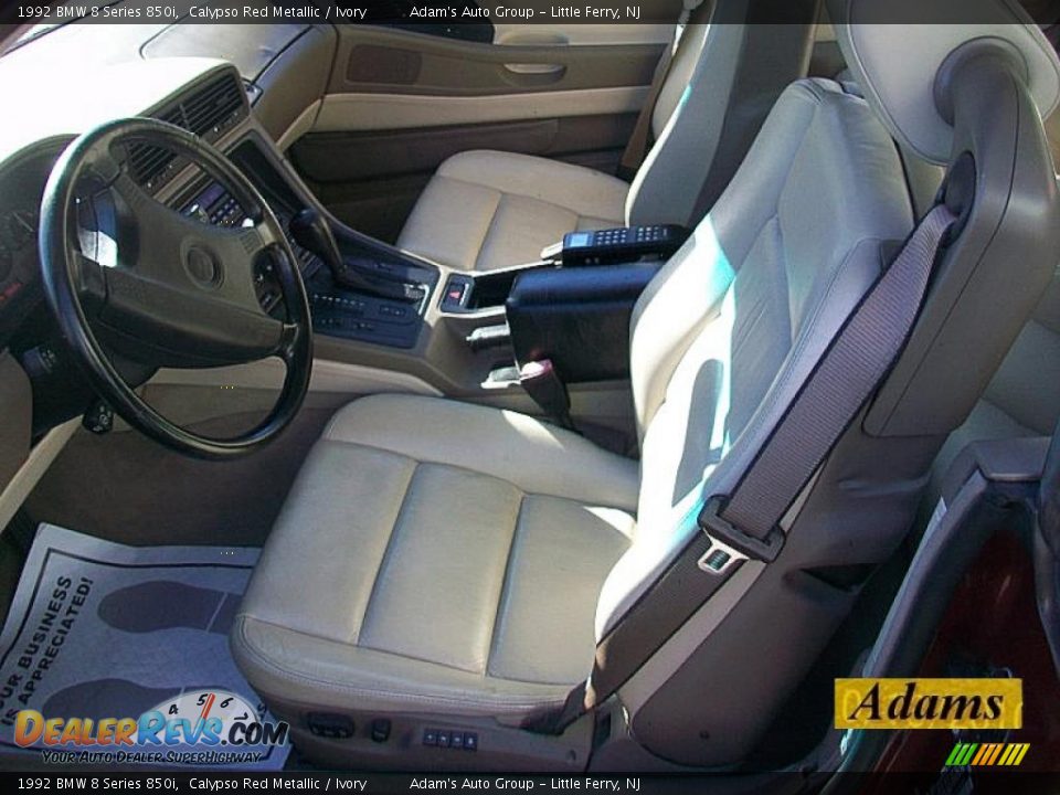Ivory Interior - 1992 BMW 8 Series 850i Photo #10
