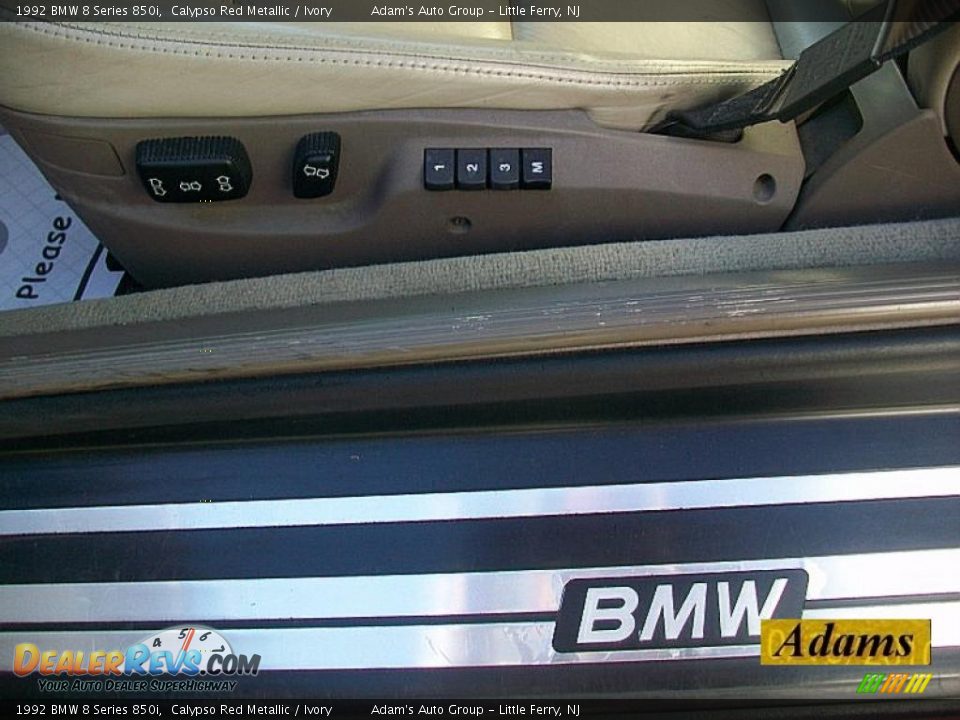 1992 BMW 8 Series 850i Calypso Red Metallic / Ivory Photo #23