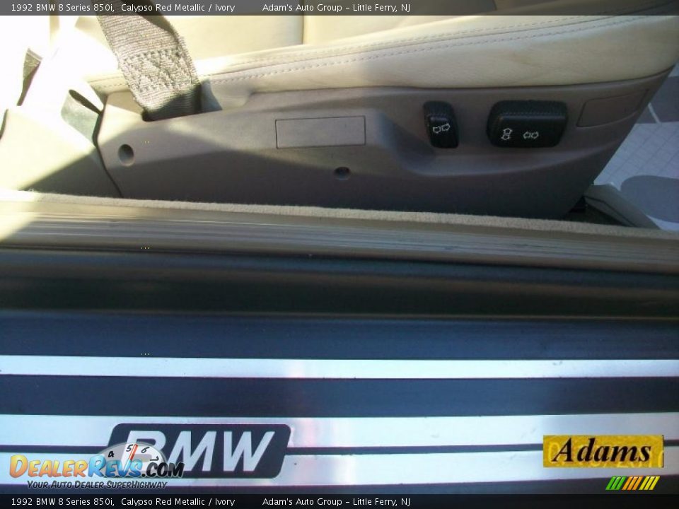 1992 BMW 8 Series 850i Calypso Red Metallic / Ivory Photo #26