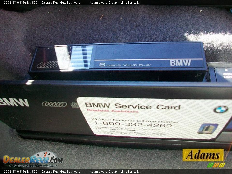 1992 BMW 8 Series 850i Calypso Red Metallic / Ivory Photo #29