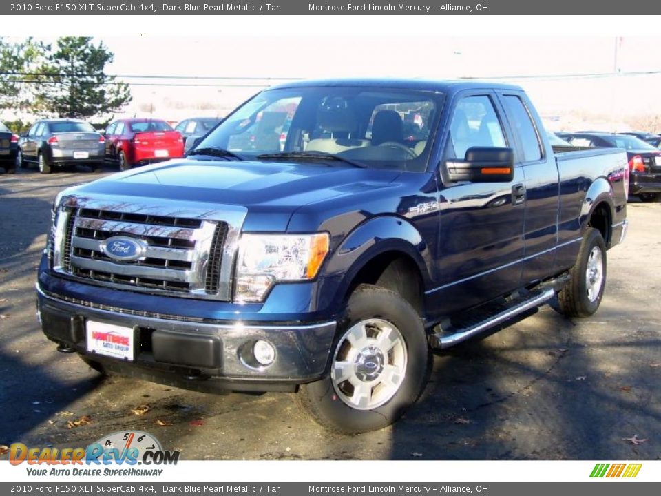 2010 Ford F150 XLT SuperCab 4x4 Dark Blue Pearl Metallic / Tan Photo #1