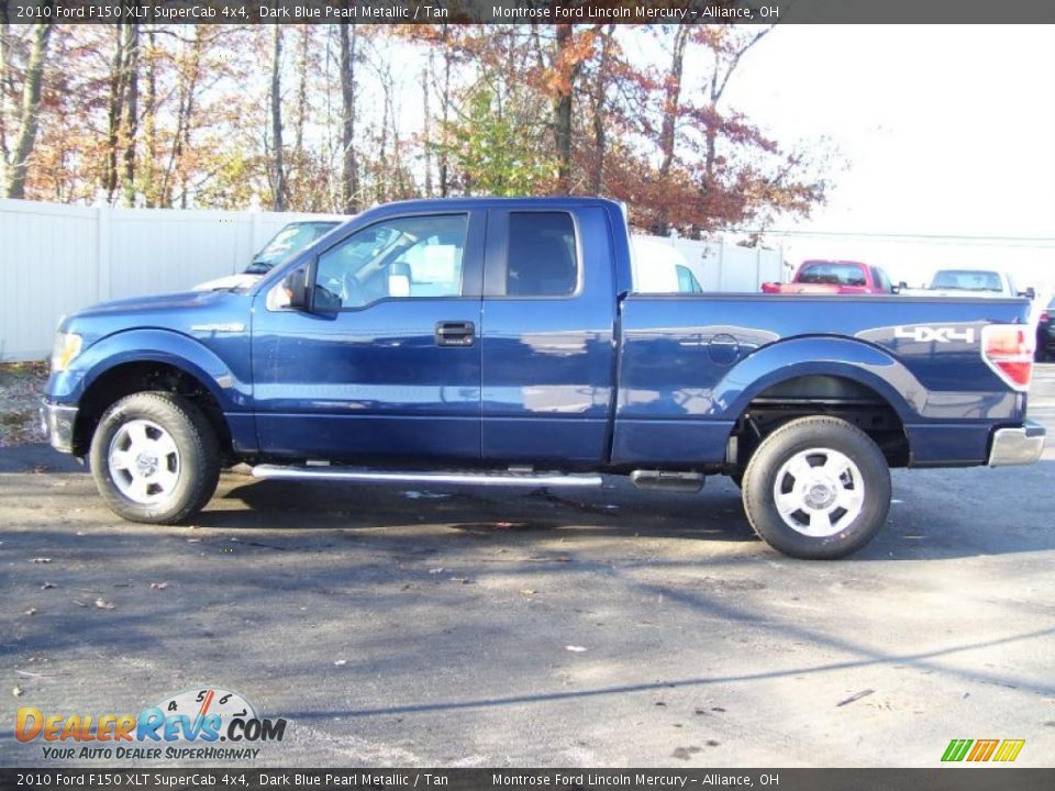 2010 Ford F150 XLT SuperCab 4x4 Dark Blue Pearl Metallic / Tan Photo #2