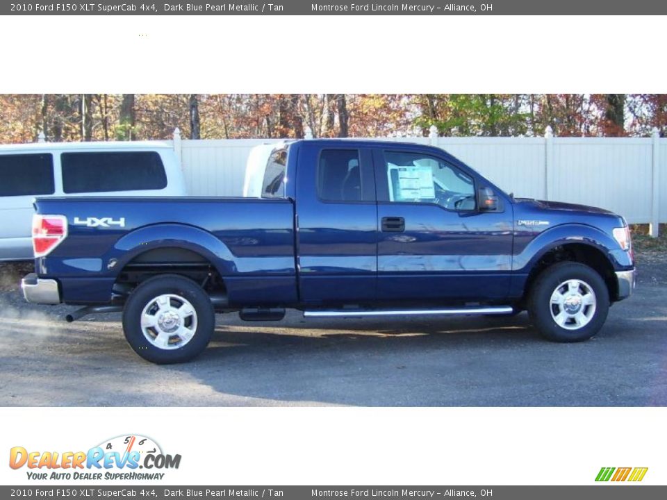 2010 Ford F150 XLT SuperCab 4x4 Dark Blue Pearl Metallic / Tan Photo #3