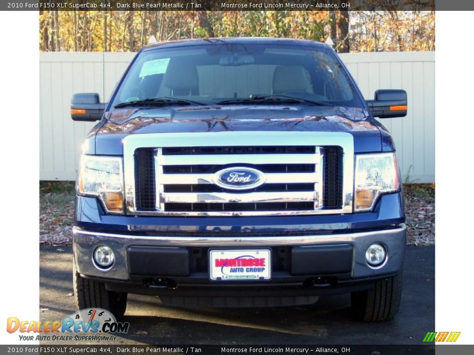 2010 Ford F150 XLT SuperCab 4x4 Dark Blue Pearl Metallic / Tan Photo #4