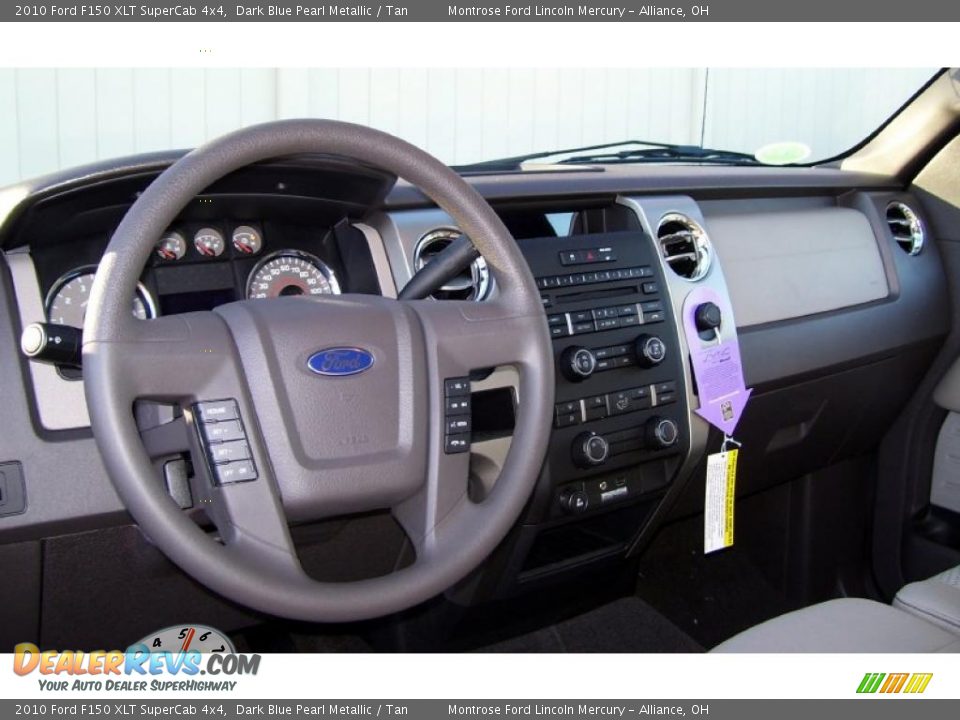 2010 Ford F150 XLT SuperCab 4x4 Dark Blue Pearl Metallic / Tan Photo #7