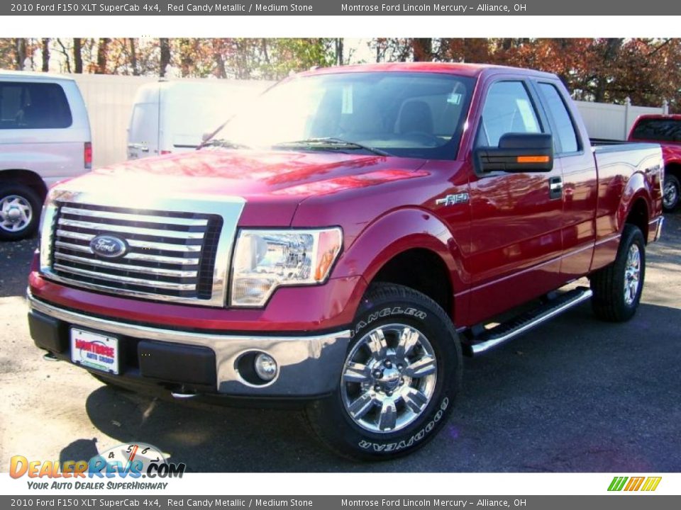 2010 Ford F150 XLT SuperCab 4x4 Red Candy Metallic / Medium Stone Photo #1