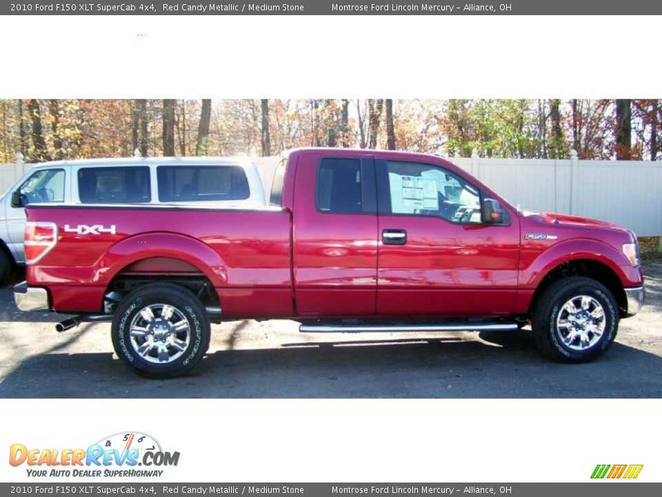 2010 Ford F150 XLT SuperCab 4x4 Red Candy Metallic / Medium Stone Photo #3