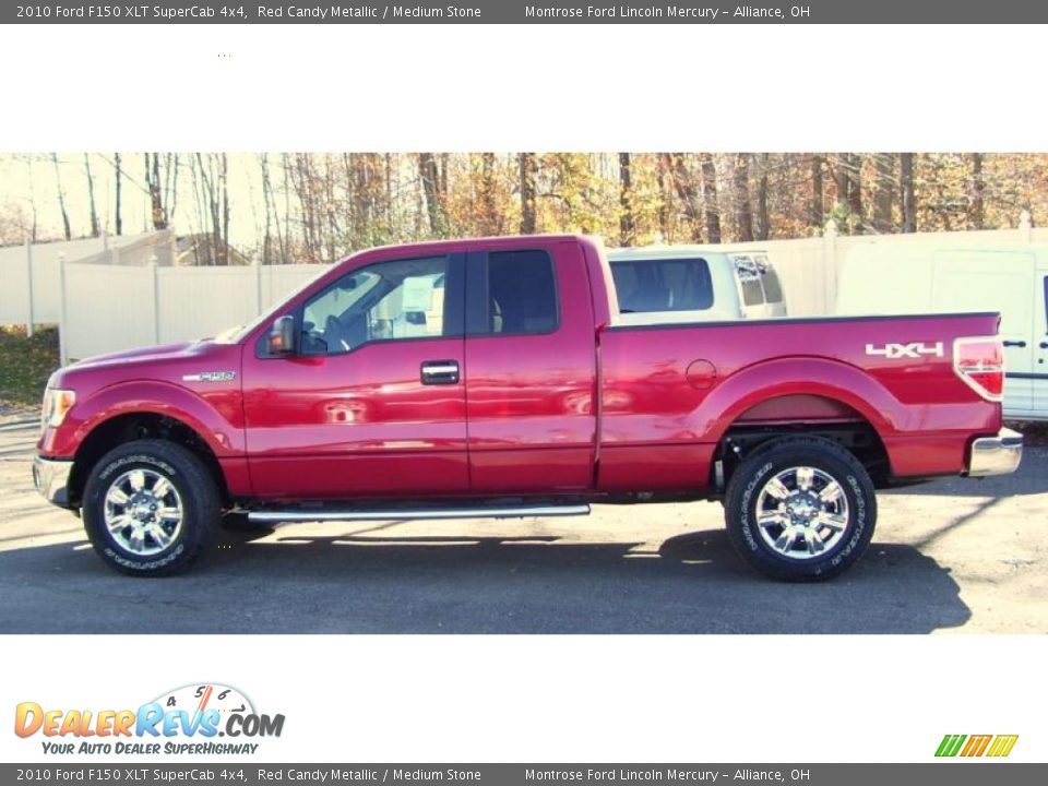 2010 Ford F150 XLT SuperCab 4x4 Red Candy Metallic / Medium Stone Photo #4