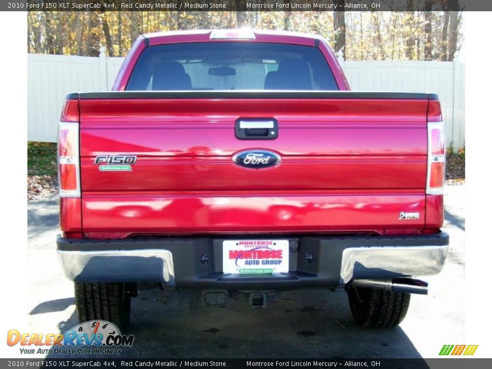 2010 Ford F150 XLT SuperCab 4x4 Red Candy Metallic / Medium Stone Photo #8