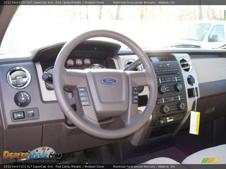 2010 Ford F150 XLT SuperCab 4x4 Red Candy Metallic / Medium Stone Photo #10