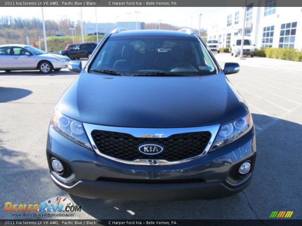 2011 Kia Sorento LX V6 AWD Pacific Blue / Black Photo #4