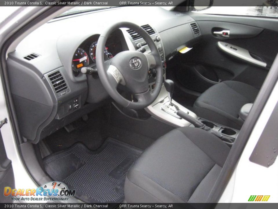 Dark Charcoal Interior 2010 Toyota Corolla S Photo 9