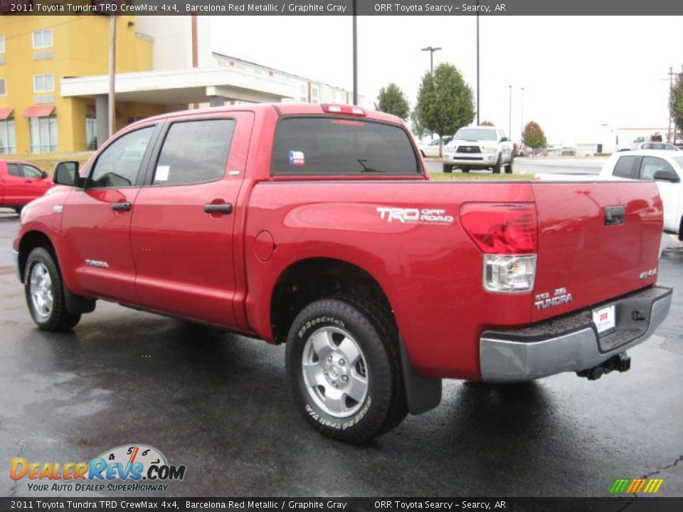 2011 Toyota Tundra TRD CrewMax 4x4 Barcelona Red Metallic / Graphite Gray Photo #4