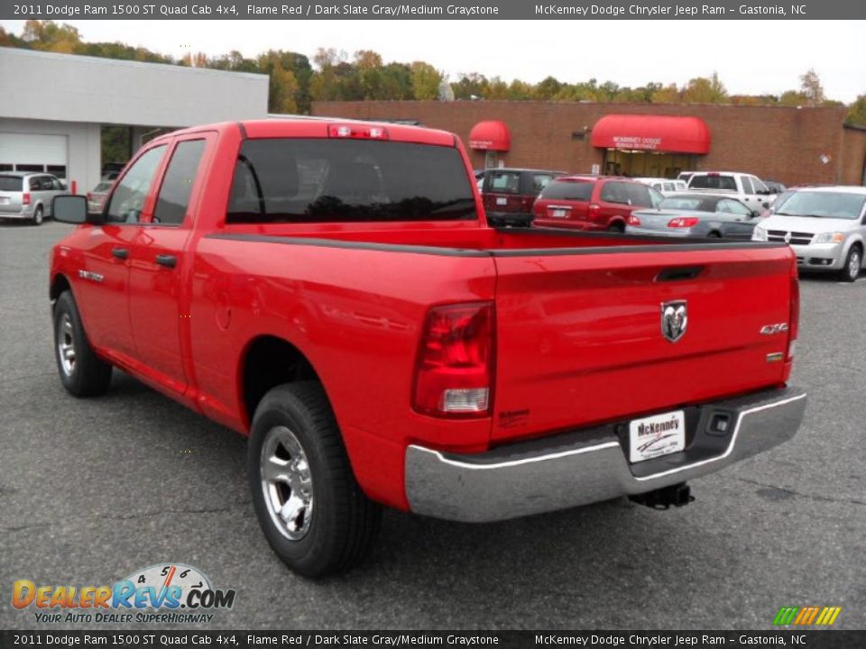 2011 Dodge Ram 1500 ST Quad Cab 4x4 Flame Red / Dark Slate Gray/Medium Graystone Photo #2