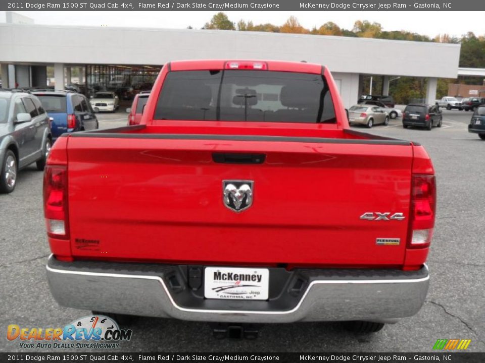 2011 Dodge Ram 1500 ST Quad Cab 4x4 Flame Red / Dark Slate Gray/Medium Graystone Photo #3