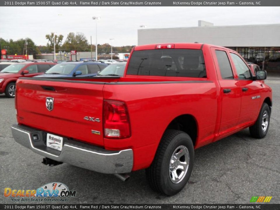 2011 Dodge Ram 1500 ST Quad Cab 4x4 Flame Red / Dark Slate Gray/Medium Graystone Photo #4