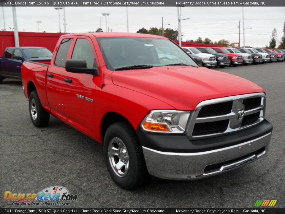 Front 3/4 View of 2011 Dodge Ram 1500 ST Quad Cab 4x4 Photo #5