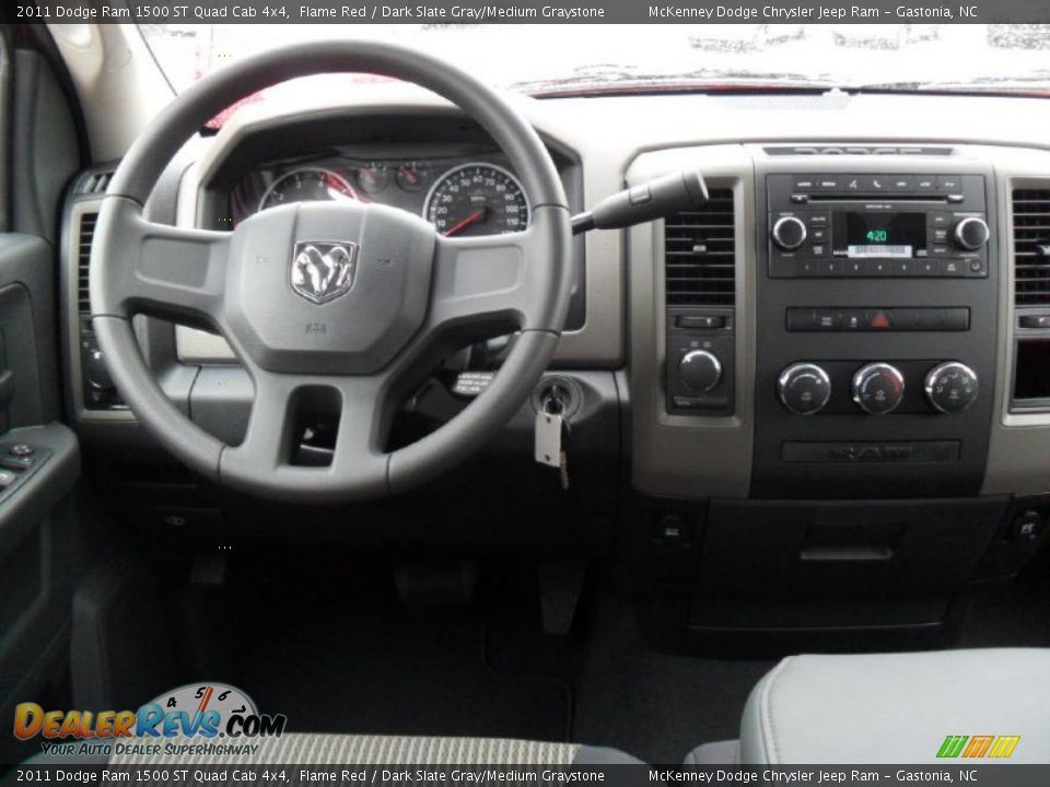 Controls of 2011 Dodge Ram 1500 ST Quad Cab 4x4 Photo #16