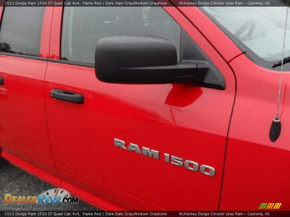 2011 Dodge Ram 1500 ST Quad Cab 4x4 Flame Red / Dark Slate Gray/Medium Graystone Photo #25