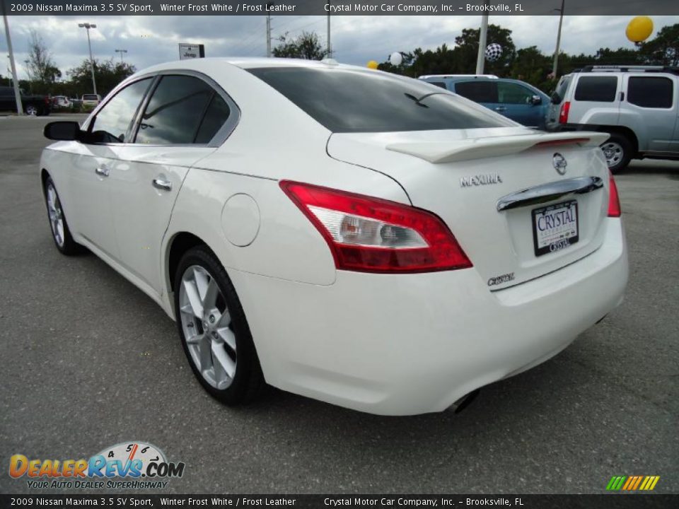 2009 Nissan Maxima 3.5 SV Sport Winter Frost White / Frost Leather Photo #3
