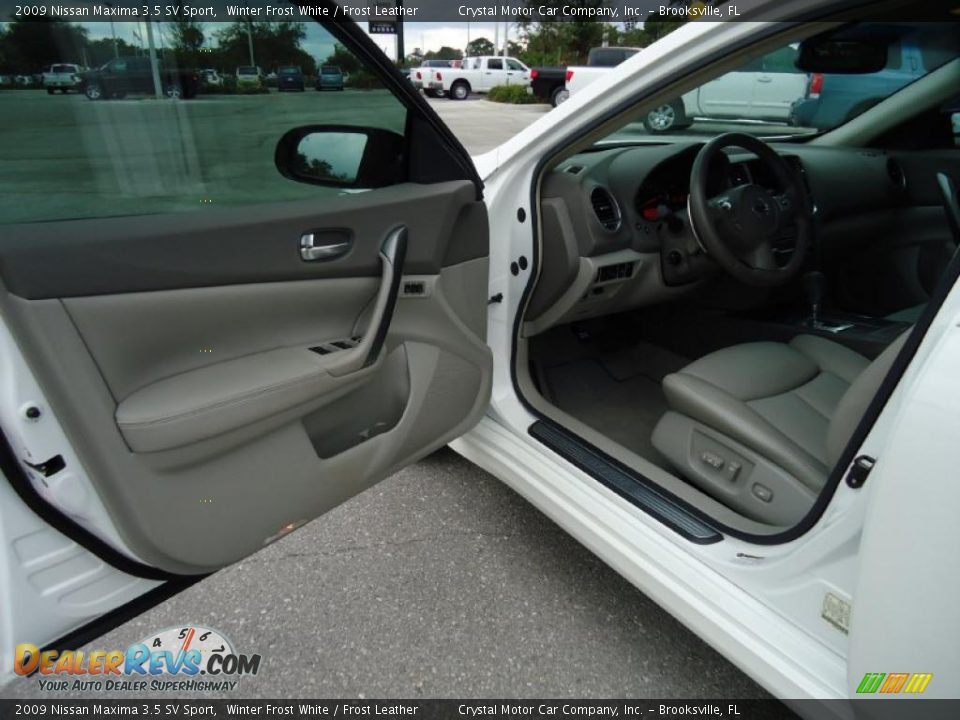 2009 Nissan Maxima 3.5 SV Sport Winter Frost White / Frost Leather Photo #4