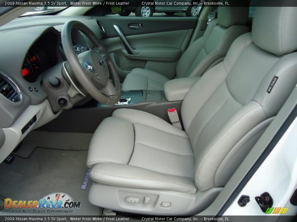 2009 Nissan Maxima 3.5 SV Sport Winter Frost White / Frost Leather Photo #5