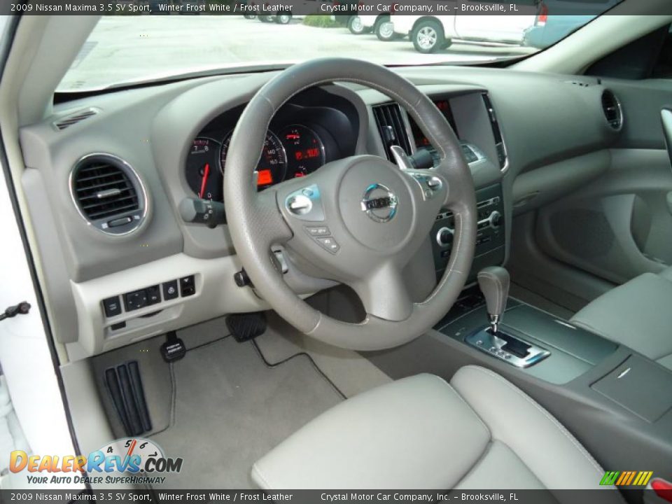 2009 Nissan Maxima 3.5 SV Sport Winter Frost White / Frost Leather Photo #6