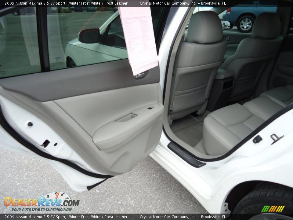 2009 Nissan Maxima 3.5 SV Sport Winter Frost White / Frost Leather Photo #7