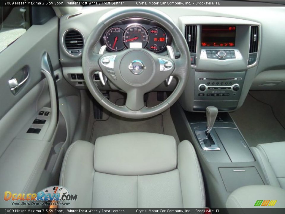 2009 Nissan Maxima 3.5 SV Sport Winter Frost White / Frost Leather Photo #9