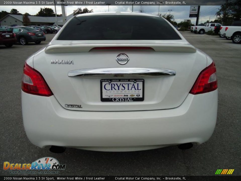 2009 Nissan Maxima 3.5 SV Sport Winter Frost White / Frost Leather Photo #11