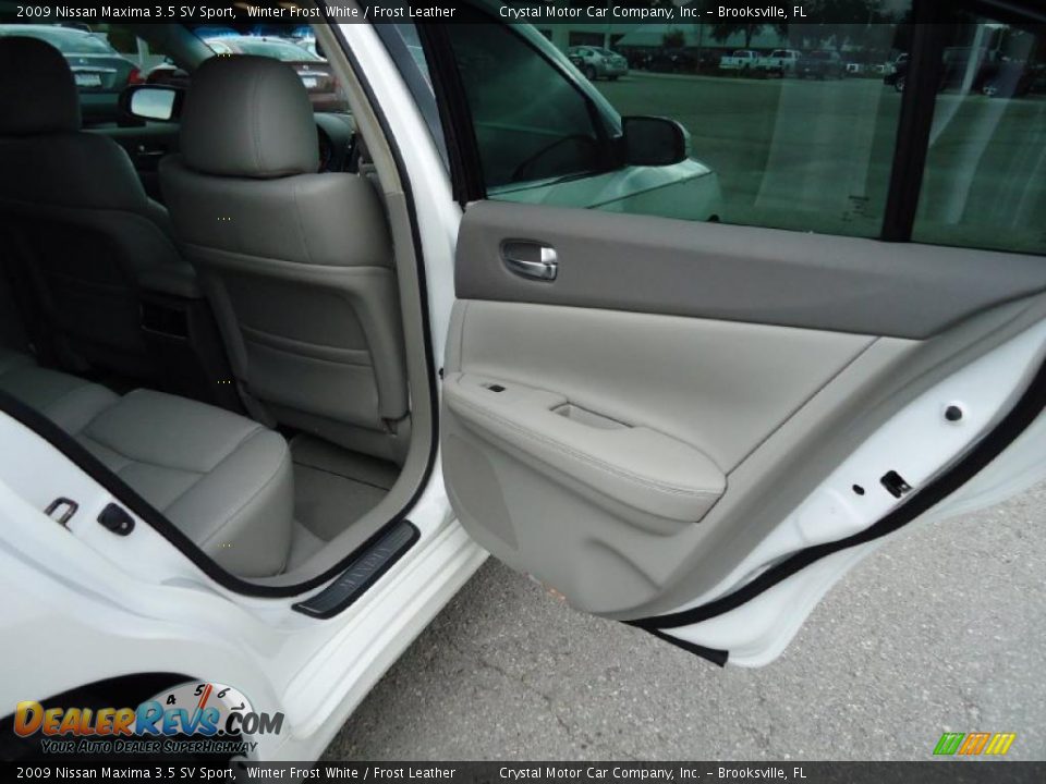 2009 Nissan Maxima 3.5 SV Sport Winter Frost White / Frost Leather Photo #15