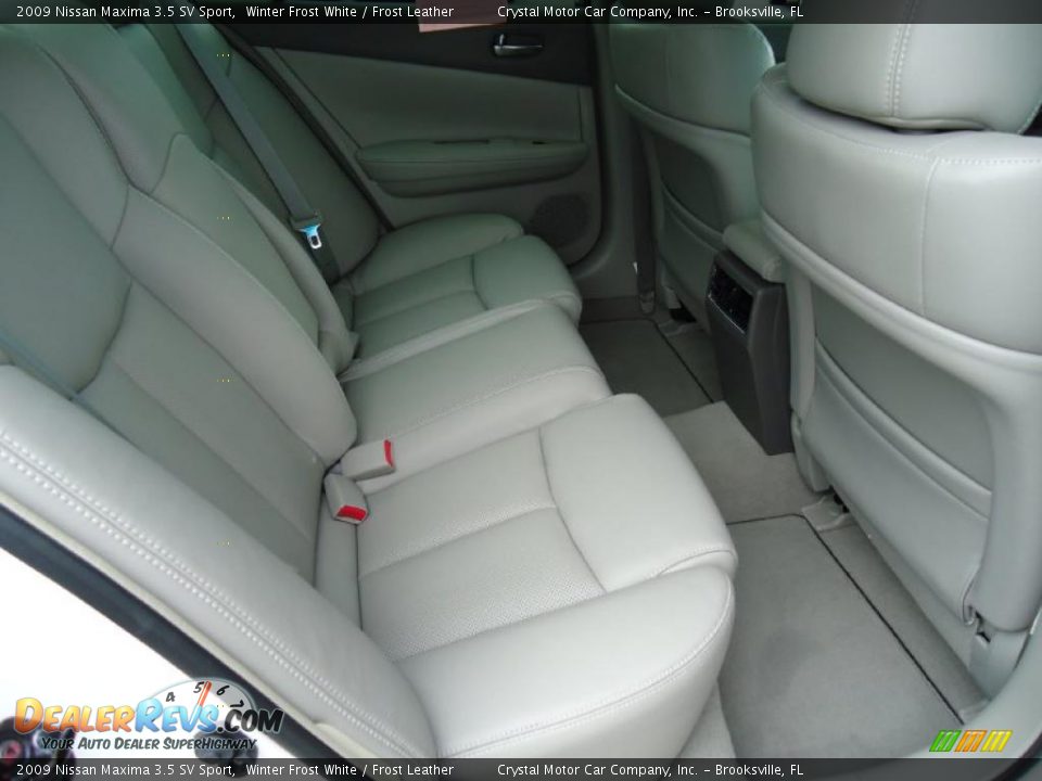 2009 Nissan Maxima 3.5 SV Sport Winter Frost White / Frost Leather Photo #16