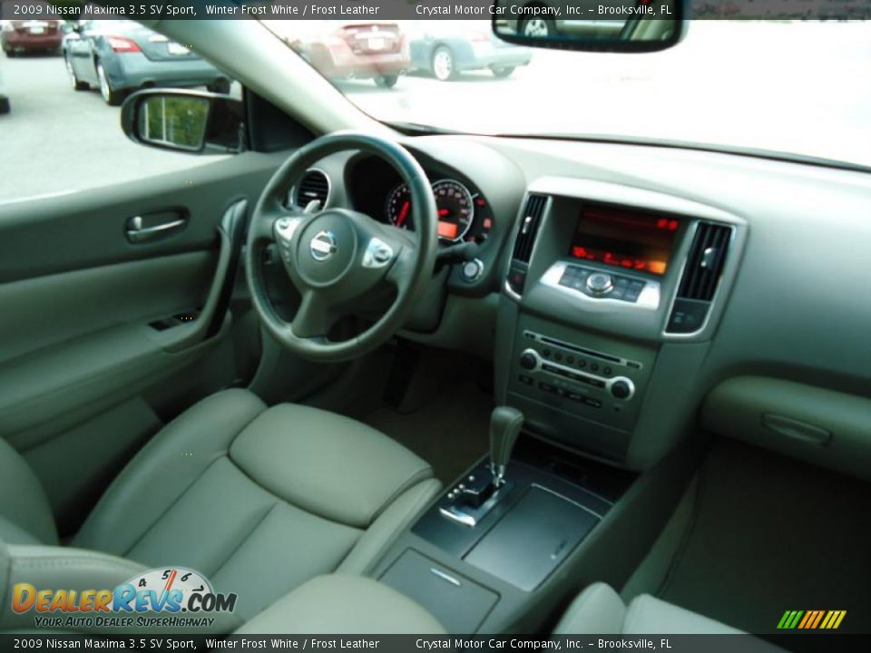 2009 Nissan Maxima 3.5 SV Sport Winter Frost White / Frost Leather Photo #17