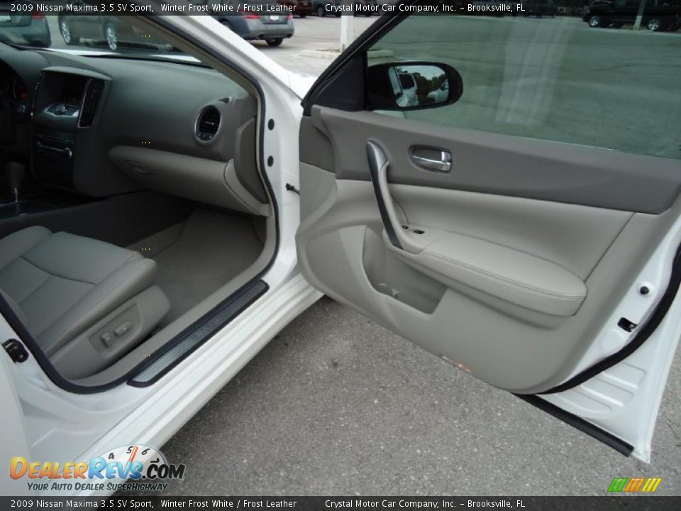 2009 Nissan Maxima 3.5 SV Sport Winter Frost White / Frost Leather Photo #18