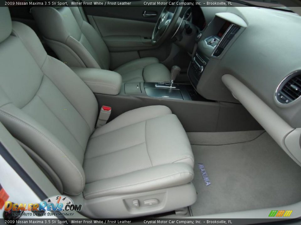 2009 Nissan Maxima 3.5 SV Sport Winter Frost White / Frost Leather Photo #19