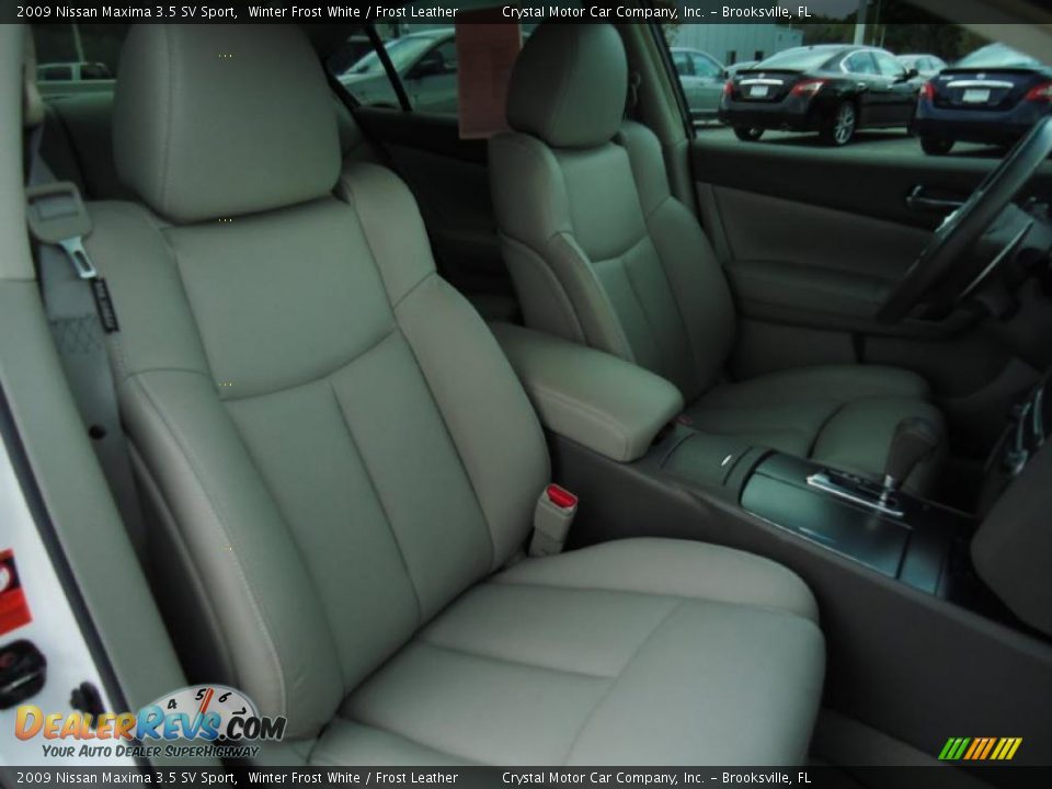 2009 Nissan Maxima 3.5 SV Sport Winter Frost White / Frost Leather Photo #20