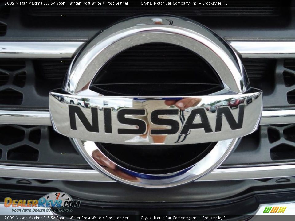 2009 Nissan Maxima 3.5 SV Sport Winter Frost White / Frost Leather Photo #22