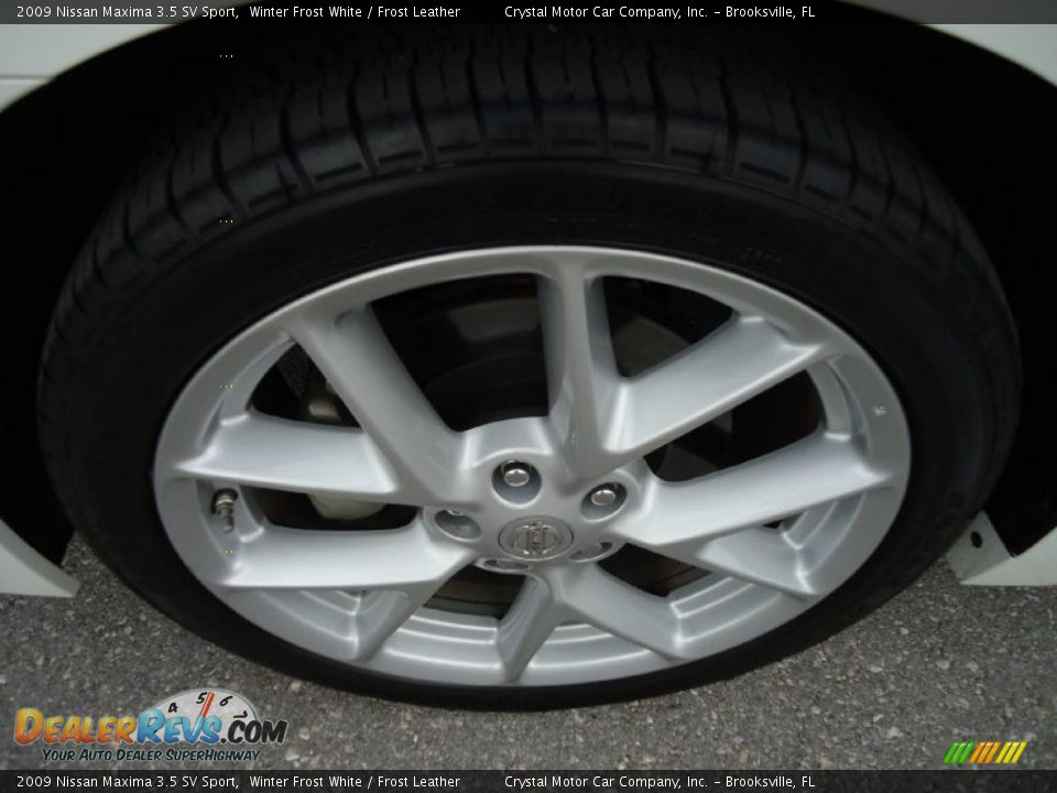 2009 Nissan Maxima 3.5 SV Sport Winter Frost White / Frost Leather Photo #23